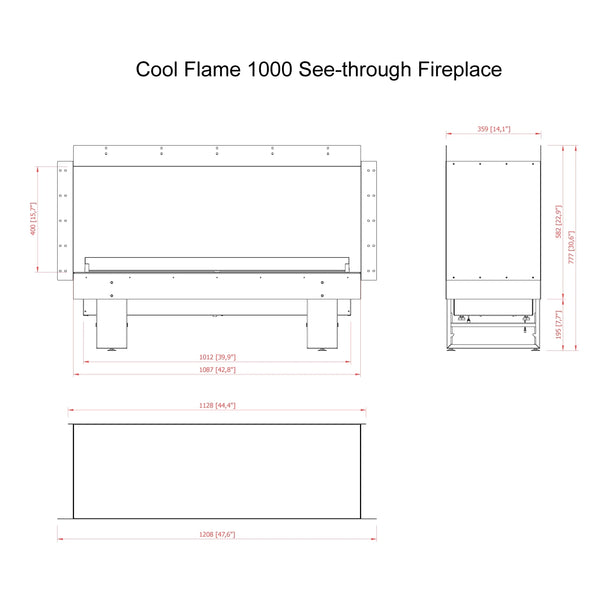 Cool Flame 1000 Island Fireplace