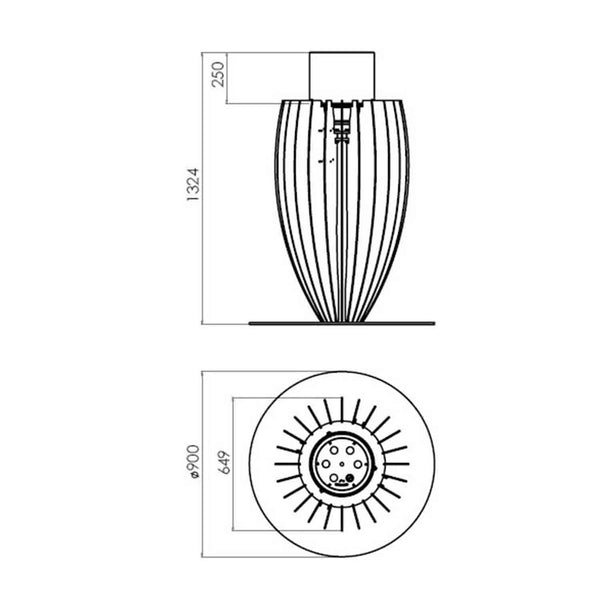 Tuli Gas Heater - Corten Steel