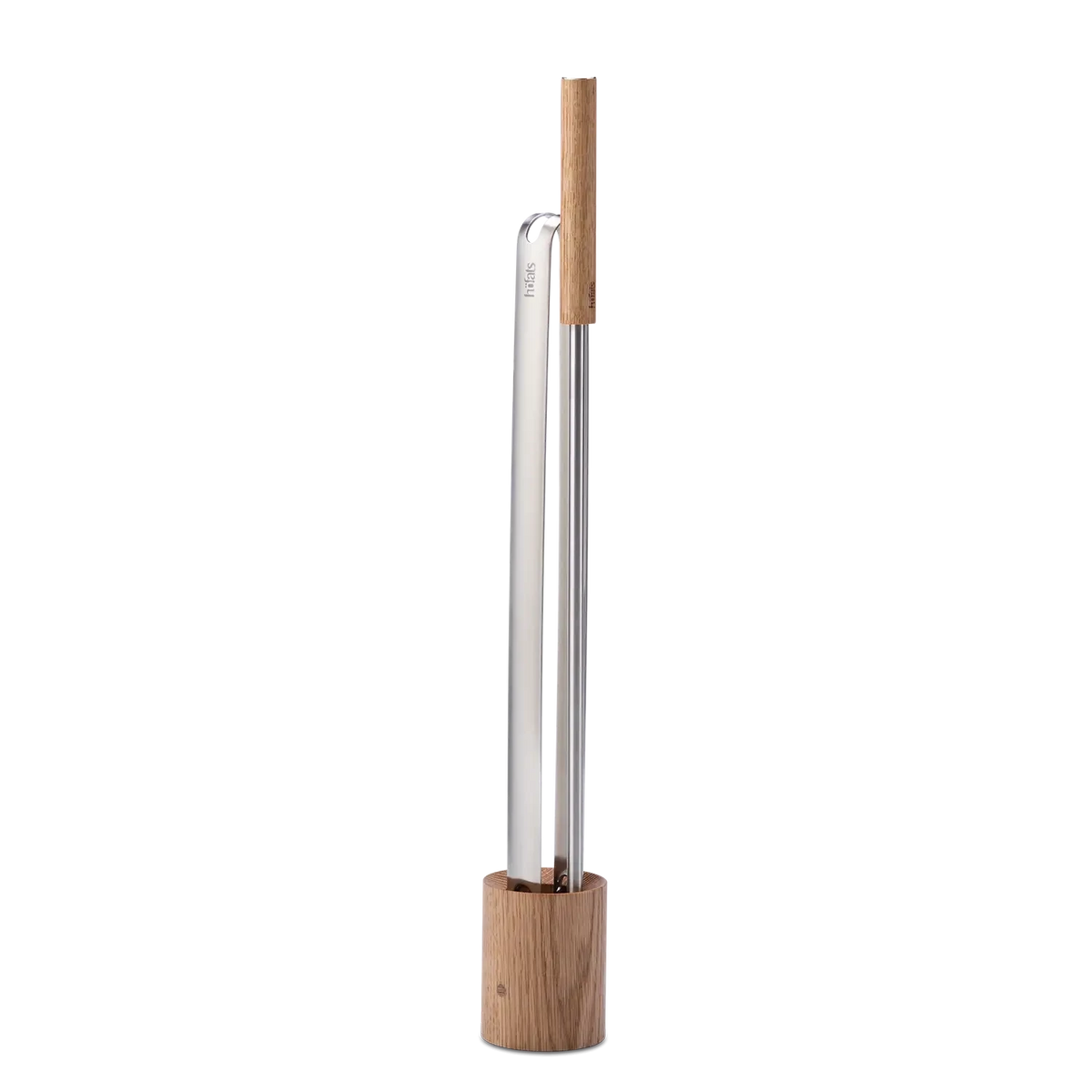 Fire Tool Set - 3 pcs. - Three-piece all-in-one set consisting of fire  blow poker and wooden base