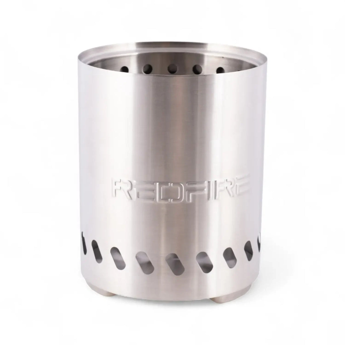 Medium Volcano tabletop fire pit in stainless steel with clean flame