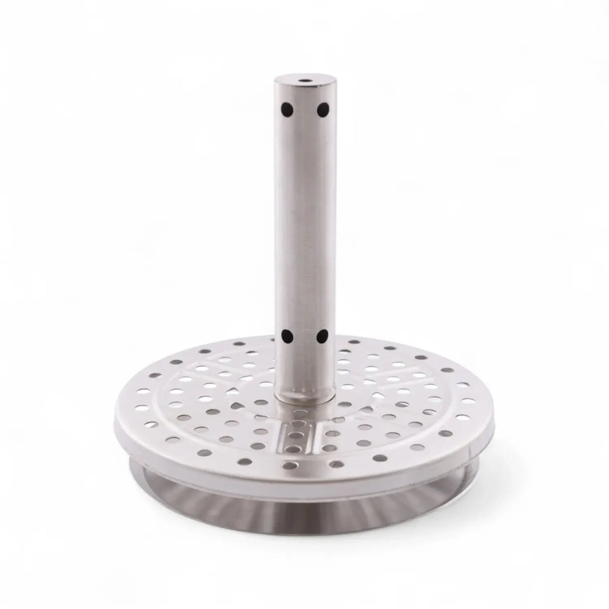 Medium Volcano tabletop fire pit in stainless steel with clean flame