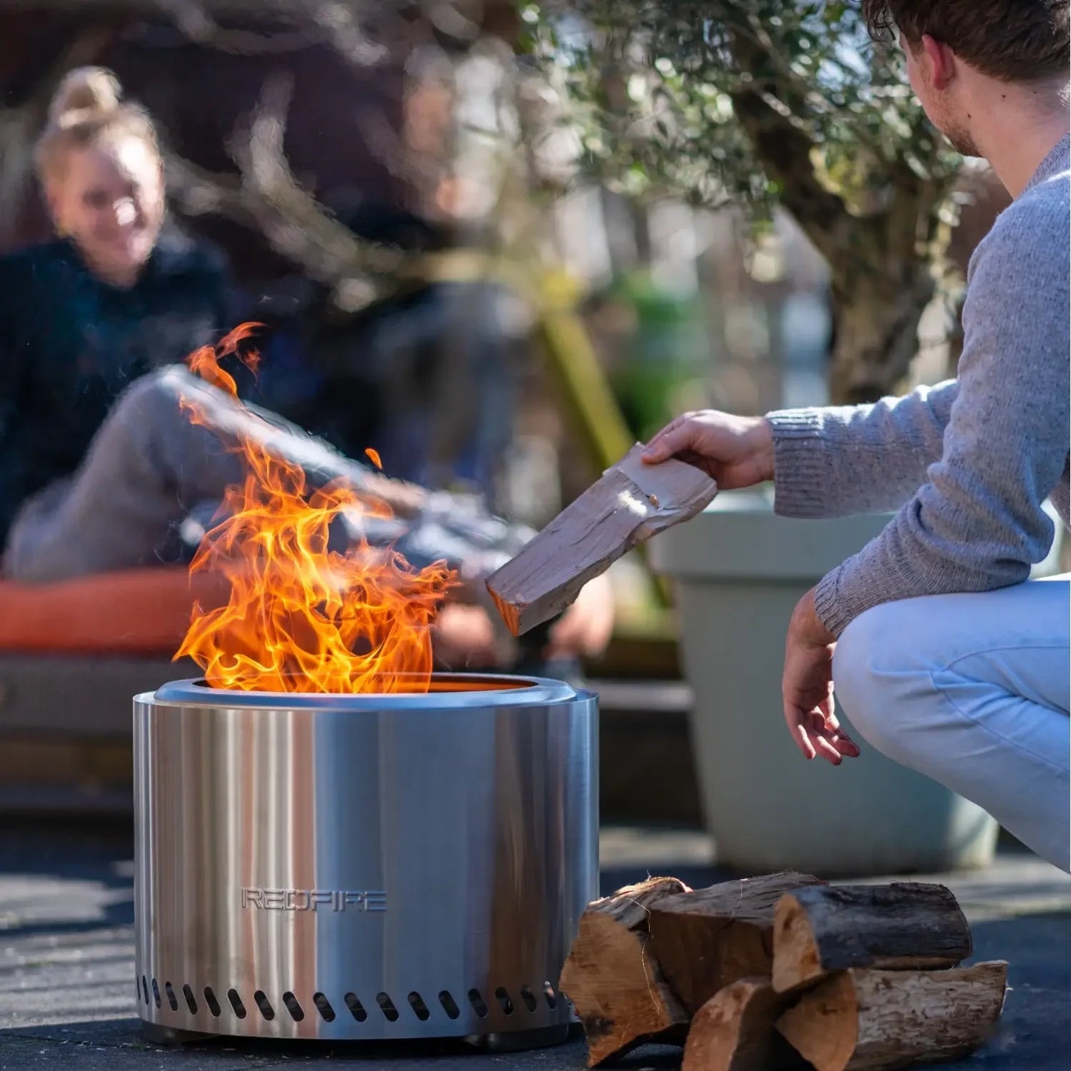 Volcano Pellet Fire Pit Extra Large – Stainless Steel