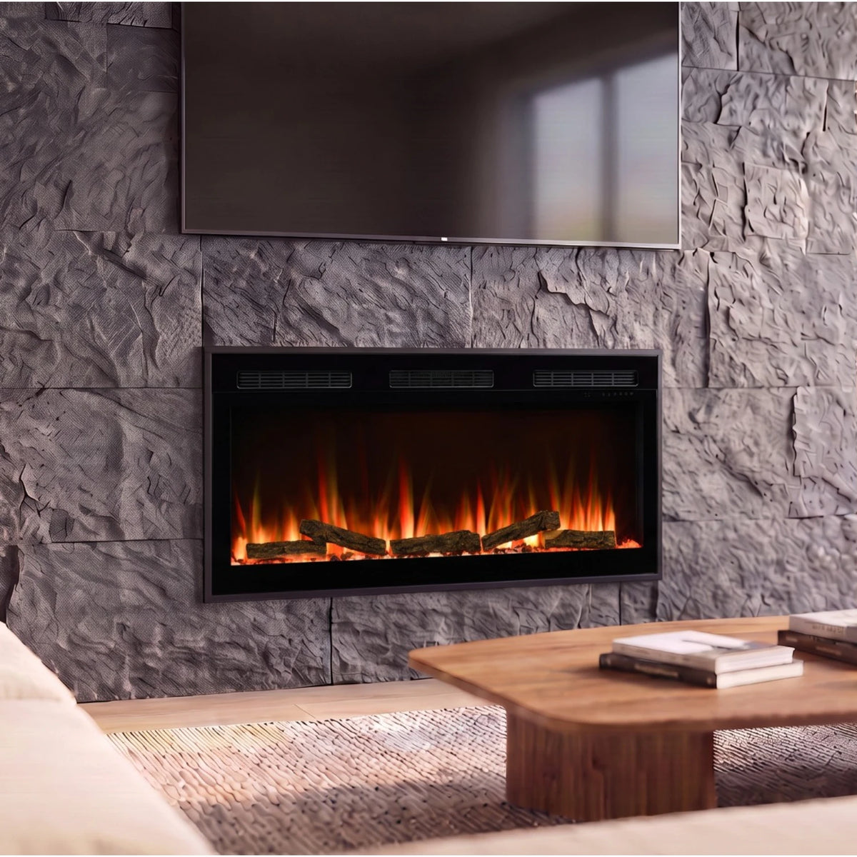Sense 50 Electric Fireplace - Built-in or Wall-mounted