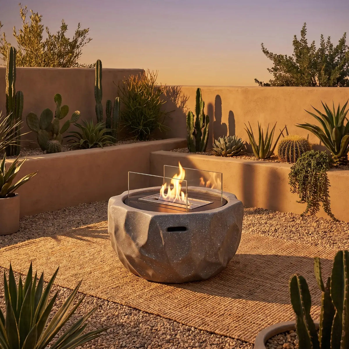 FIRA - Granite Grey - Outdoor Bioethanol Fireplace