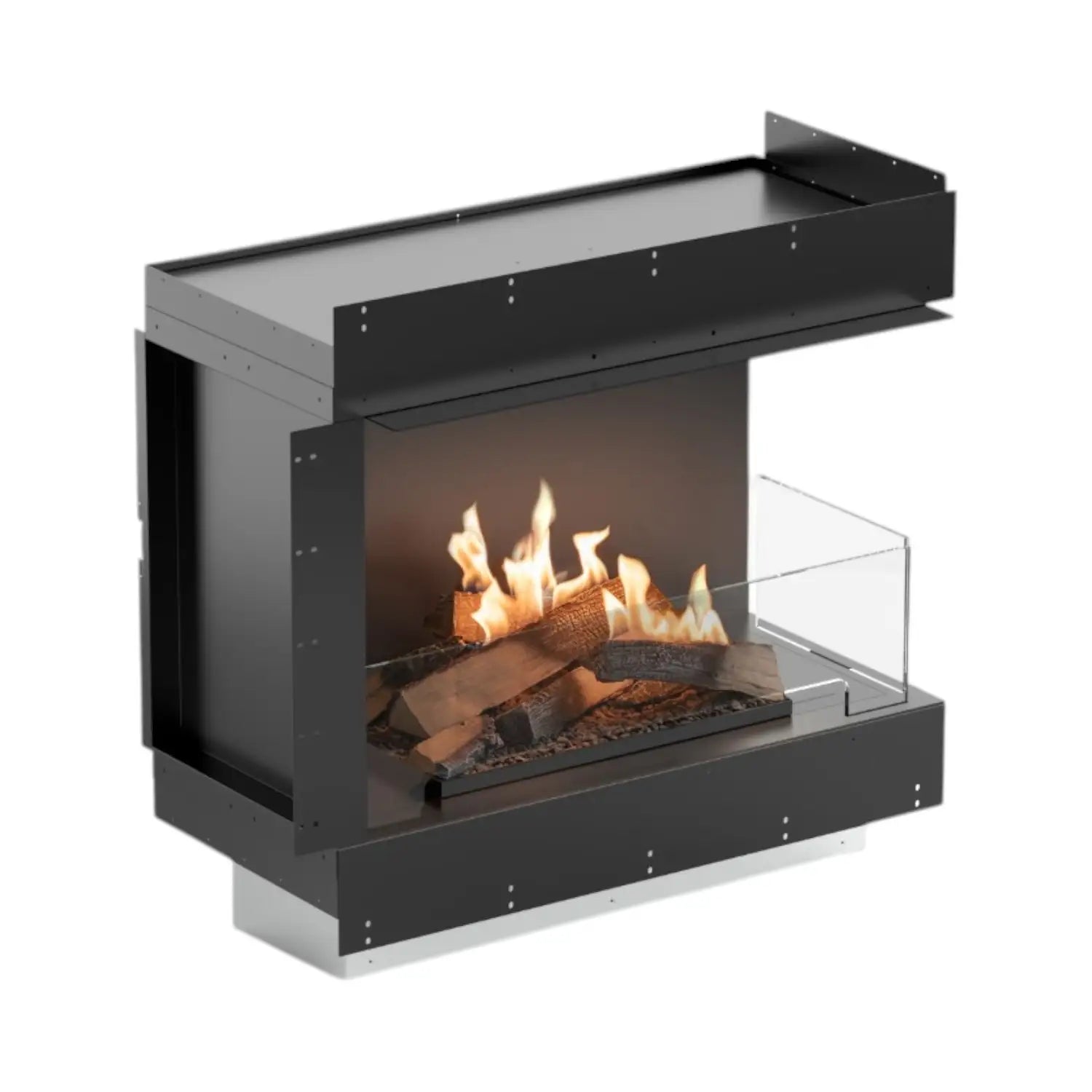 Flogs Box 800 Right Corner - Bioethanol Fireplace