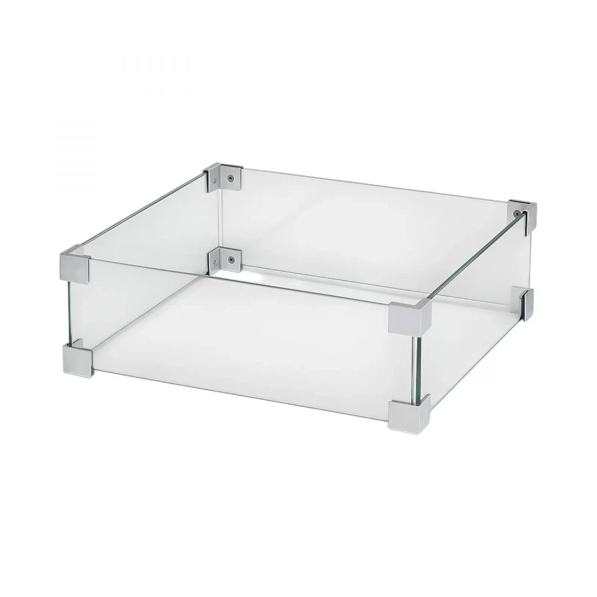 Square safety glass for gas burner