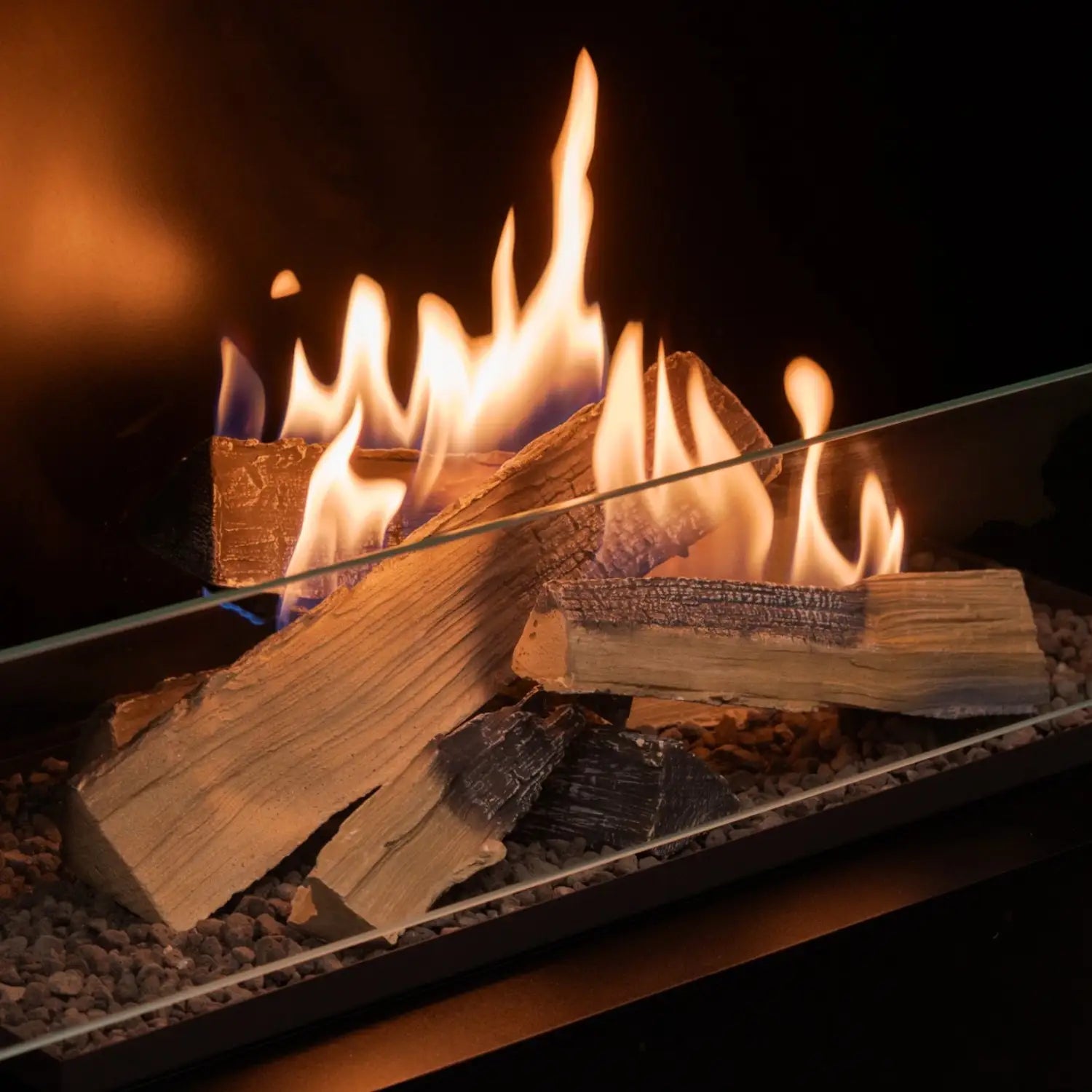 Flogs Box 1000 Three-Sided (Flue Connection) - Bioethanol Fireplace