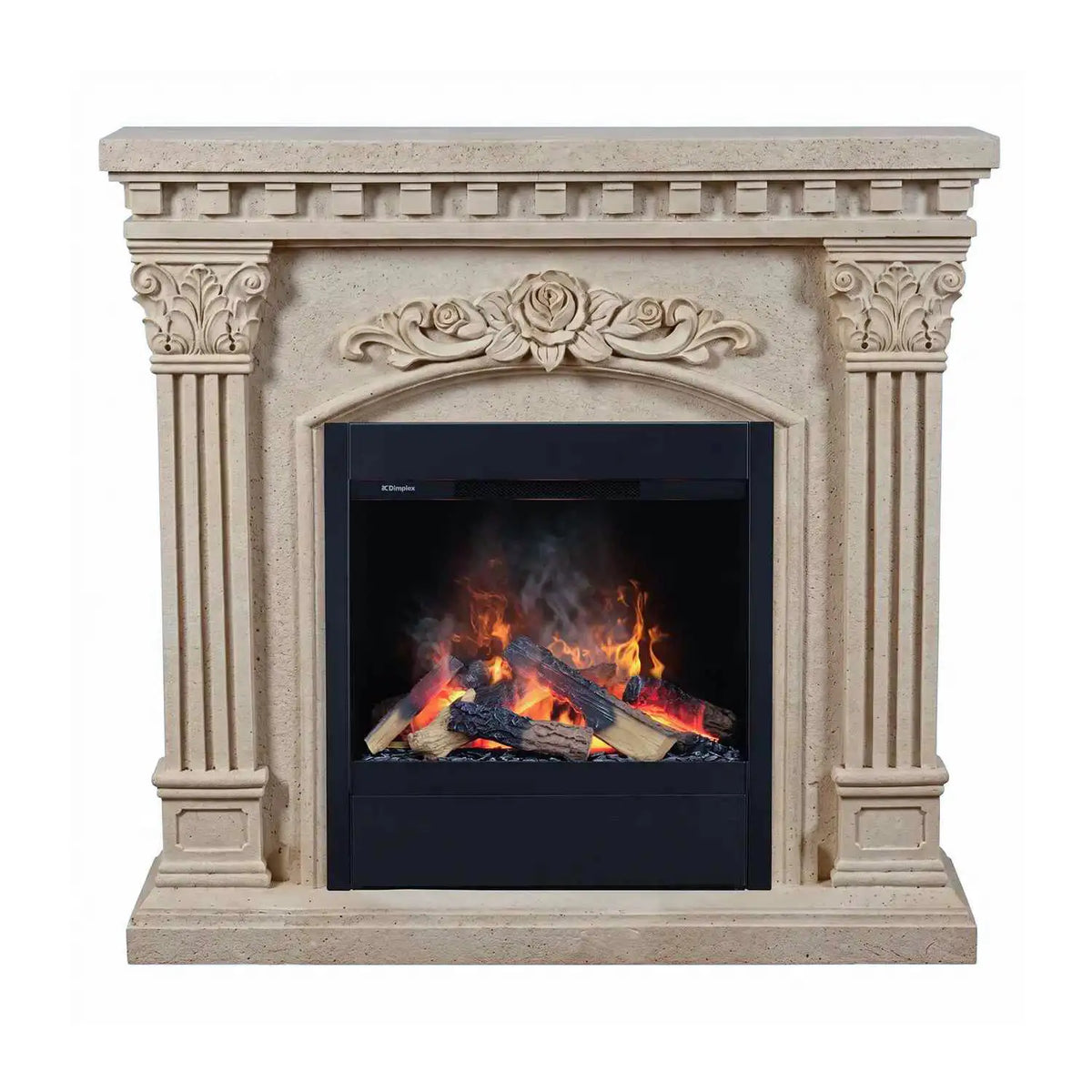 Freyr - Water Vapour Fireplace in Polystone - White