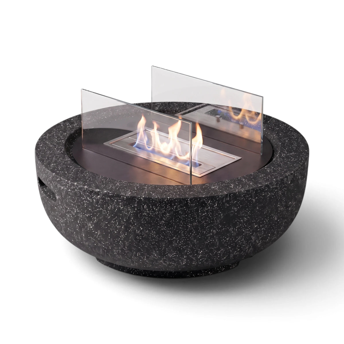 AROS - Granite Black - Outdoor Bioethanol Fireplace