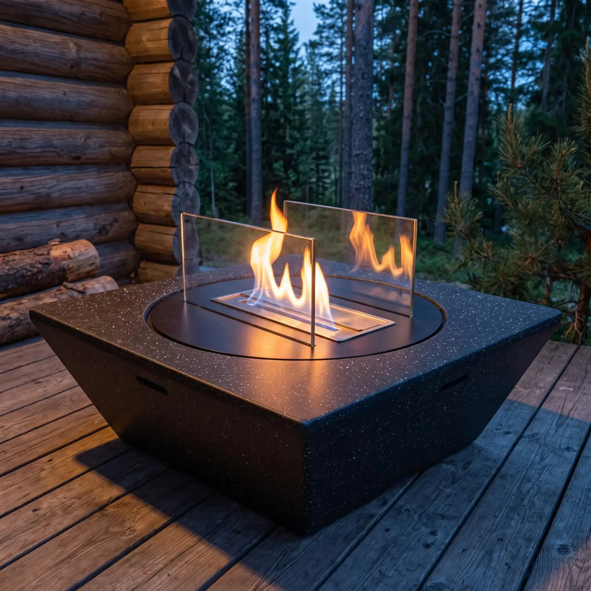 EMBER - Granite Black - Outdoor Bioethanol Fireplace
