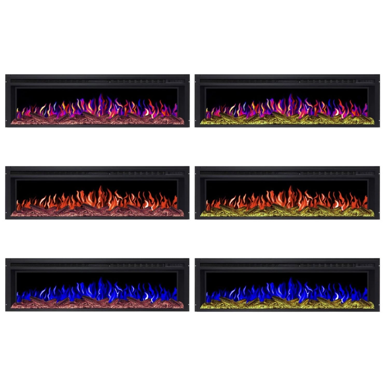 AF58 Electric Fireplace Insert - Multicolour