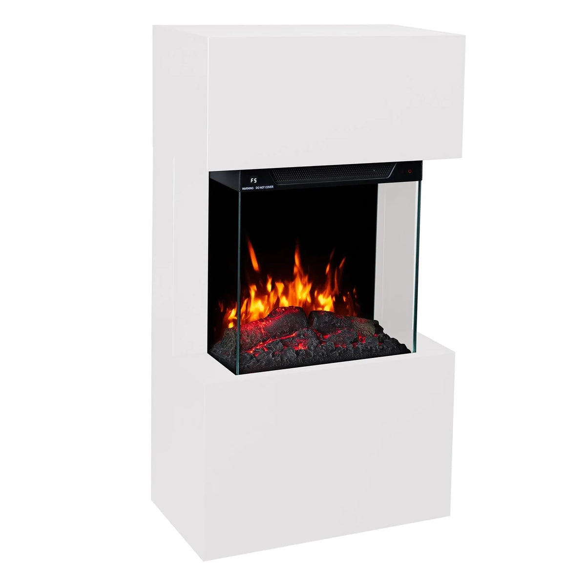 Texel Electric Fireplace - White