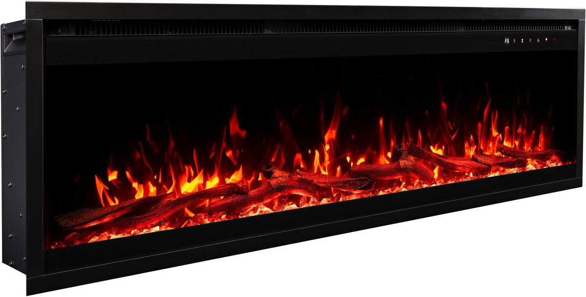 Royal Pro Wall-Mounted Electric Fireplace - Black - 180 cm