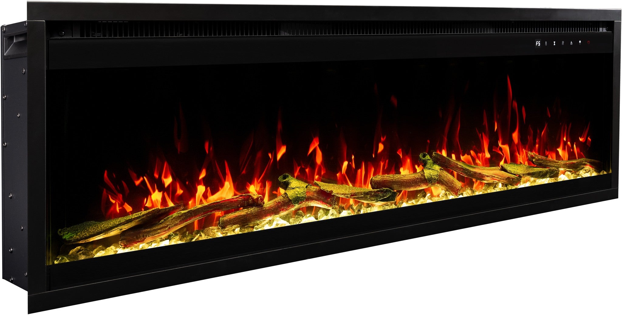 Royal Pro Wall-Mounted Electric Fireplace - Black - 180 cm