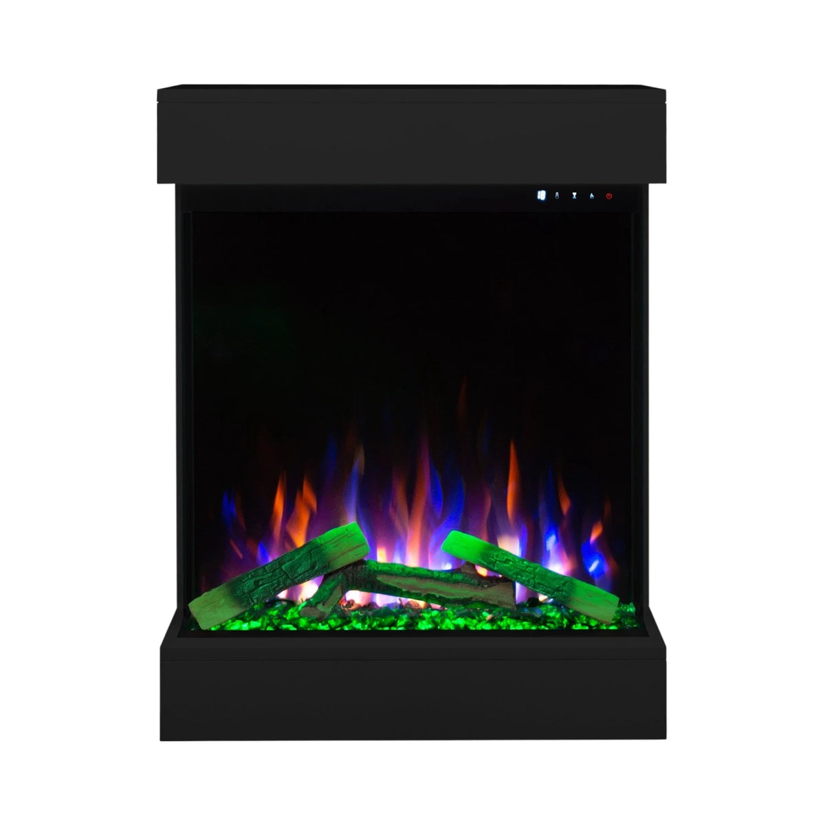 Dame Black Electric Fireplace | Sleek Design & 1.5 kW Heat Output