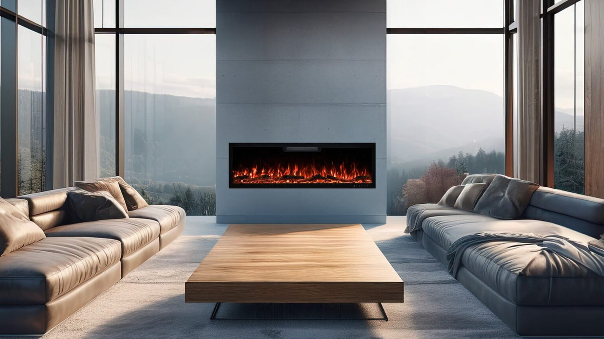 Elite 213 cm Built-In Electric Fireplace