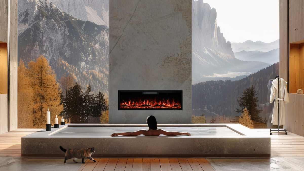 Elite 127 cm Built-In Electric Fireplace