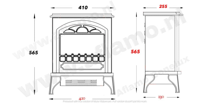 Hoover Electric Fireplace - Black