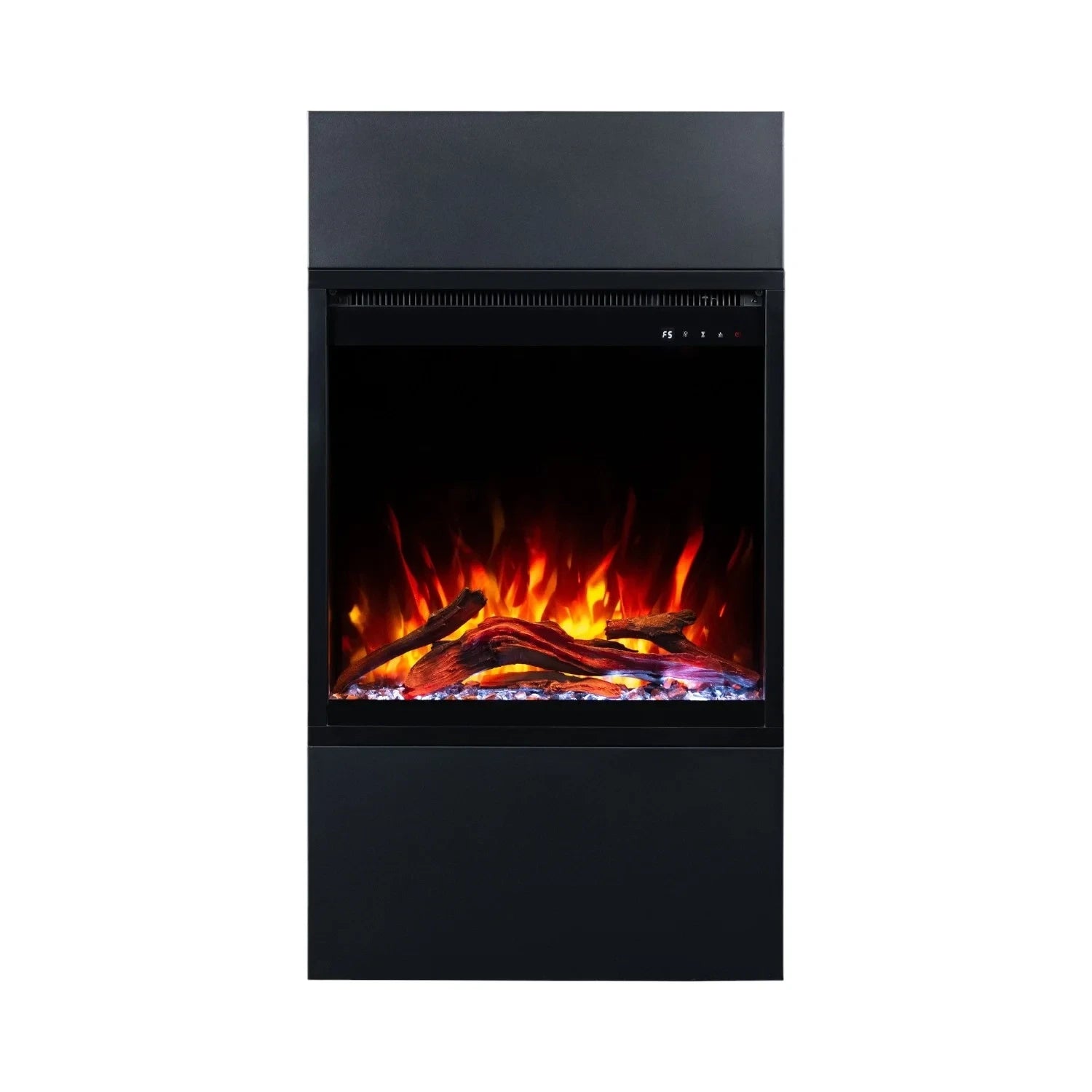 Milos 60 Black - Freestanding Electric Fireplace