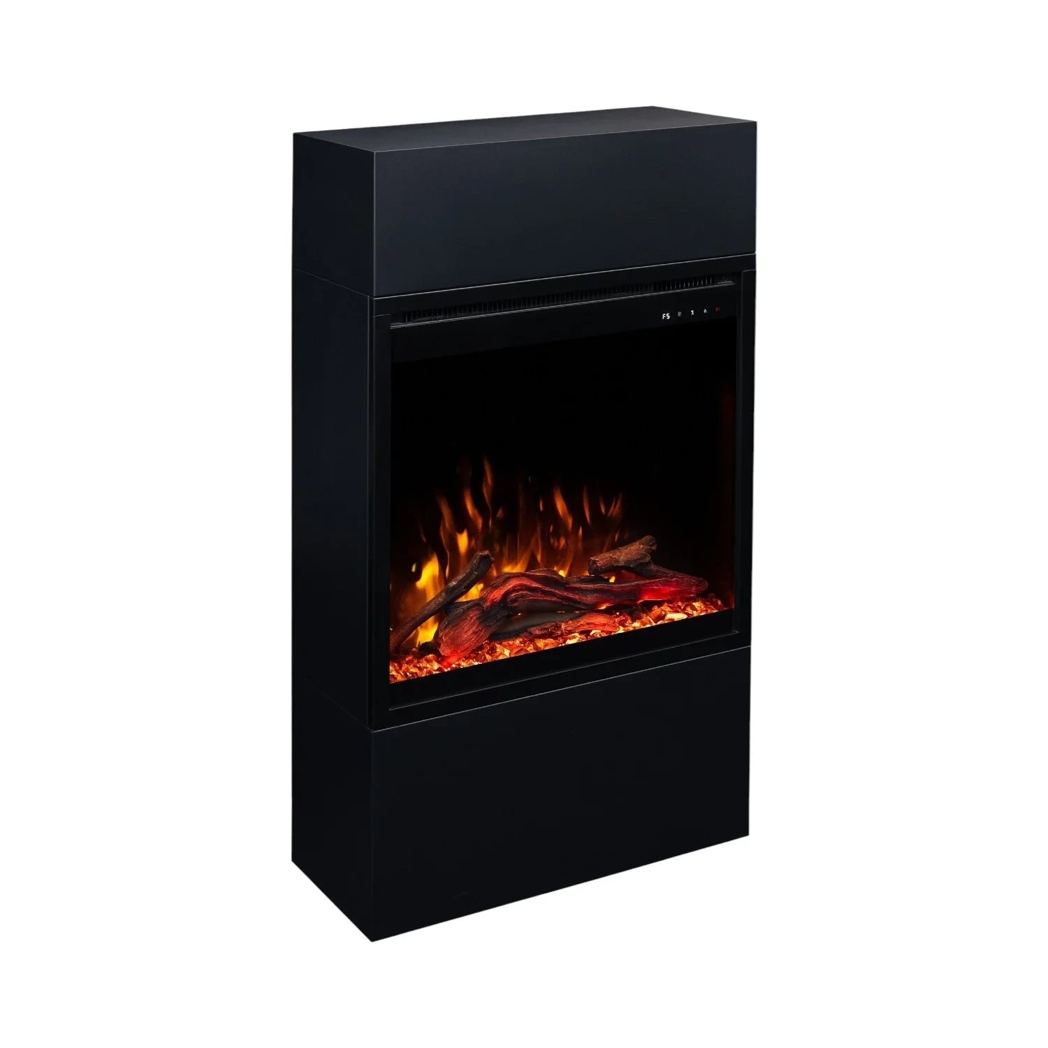 Milos 60 Black - Freestanding Electric Fireplace
