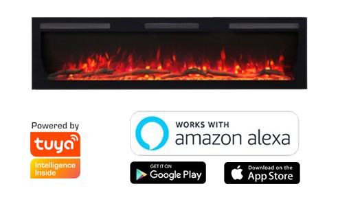 Majestic PRO Wall-Mounted Electric Fireplace 72" (183 cm)