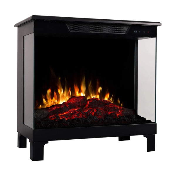 Tower 46 – Freestanding Electric Fireplace with 3-Sided Flame View