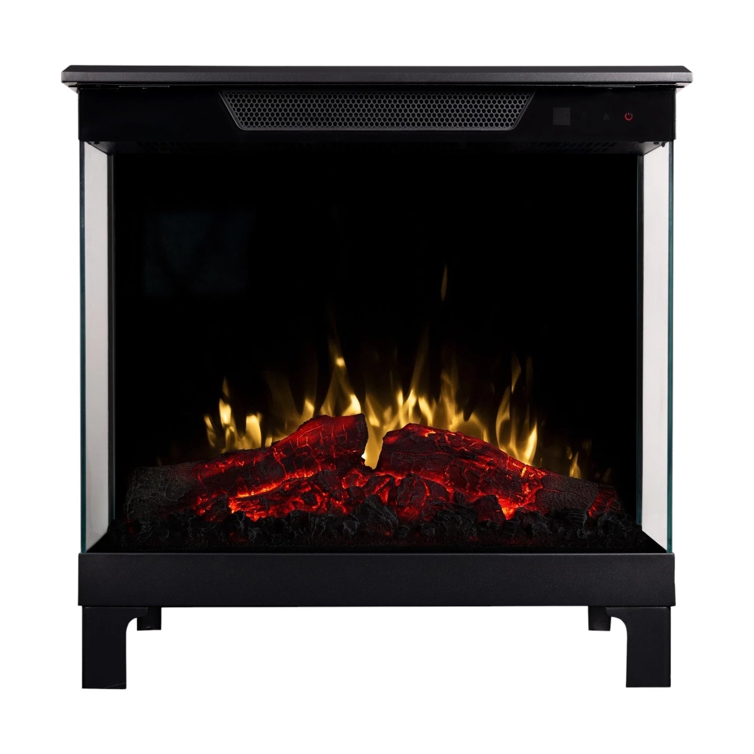 Tower 76 – Freestanding Electric Fireplace with 3-Sided Flame View