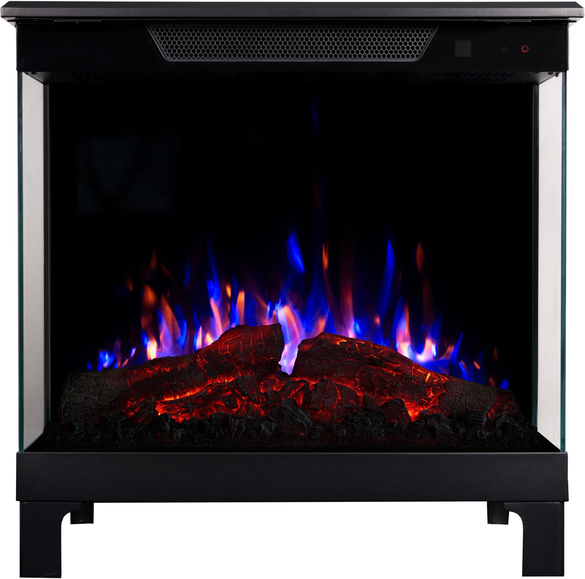 Tower 71 – Freestanding Electric Fireplace with 3-Sided Flame View