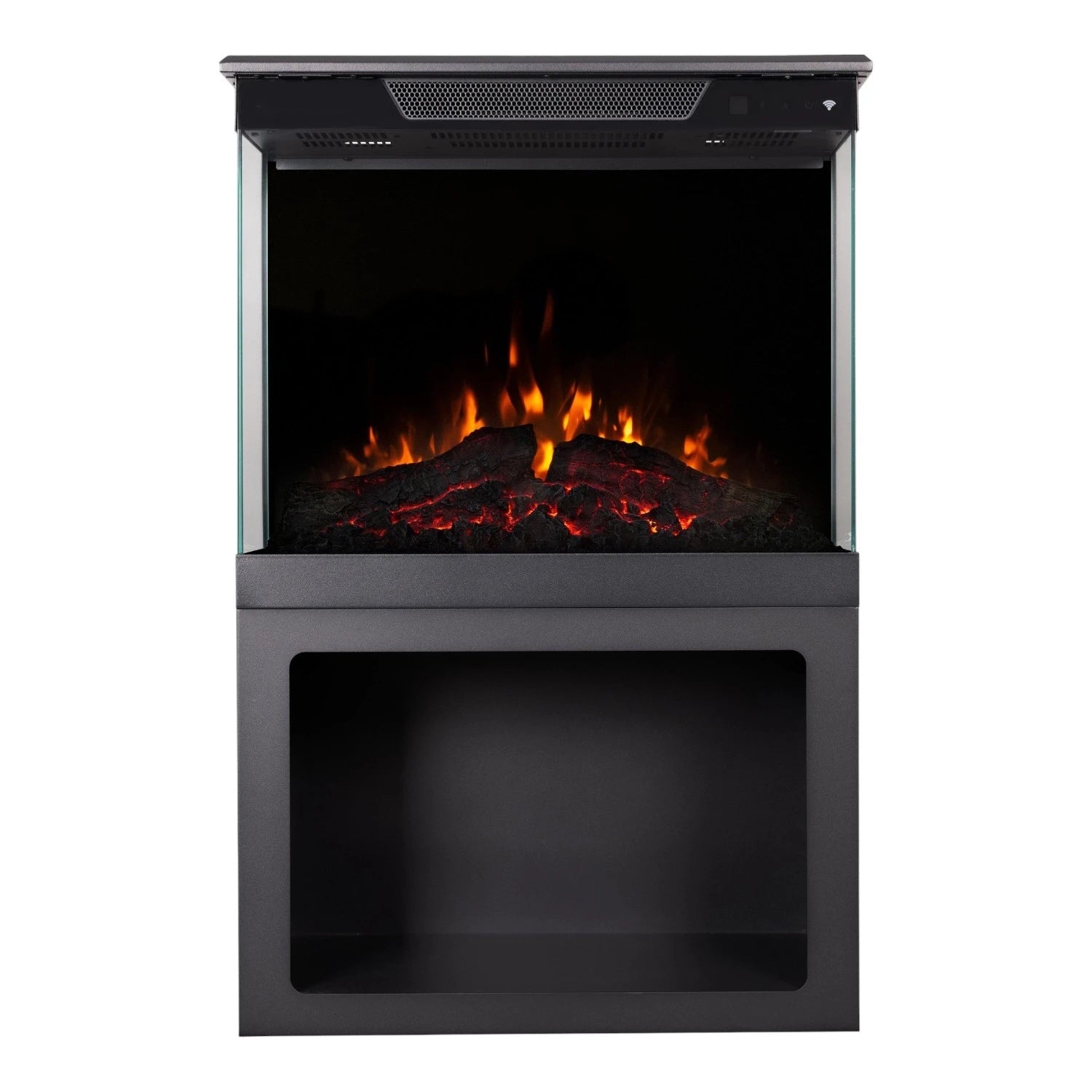 Tower 76 Electric Fireplace with Log Storage