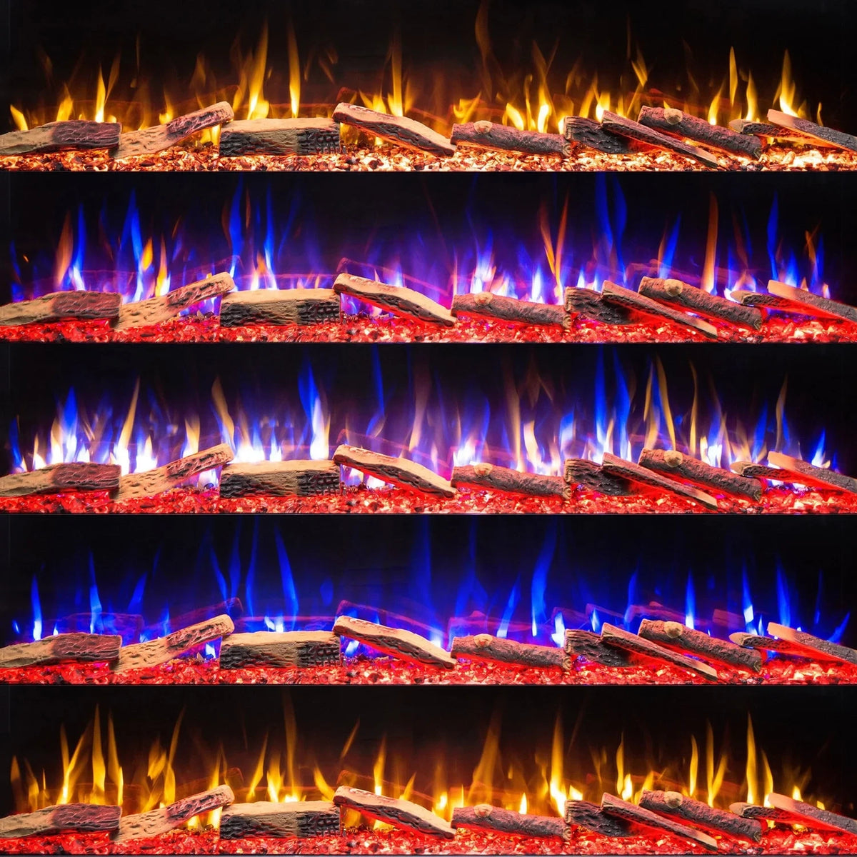 Unique 183 cm - Three-sided Electric Fireplace