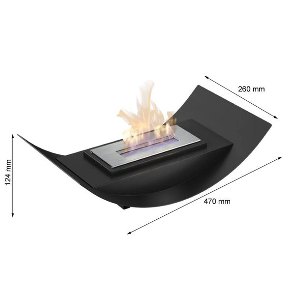 Arc Mini - Curved Bio Fireplace for Table