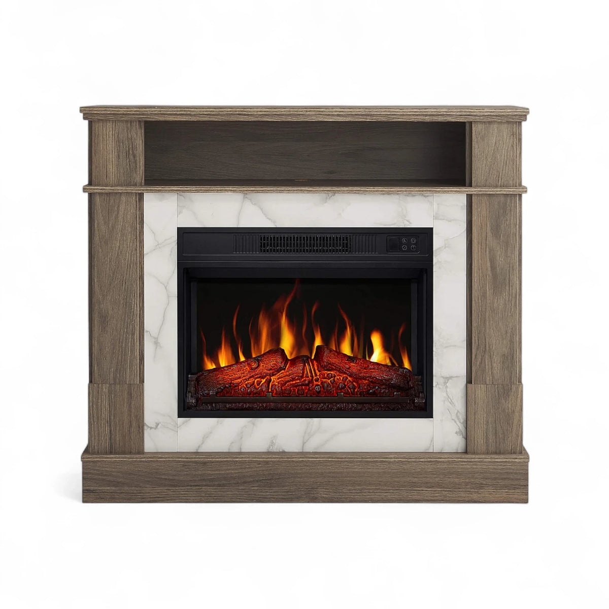 For Living Electric Fireplace – Grey Oak