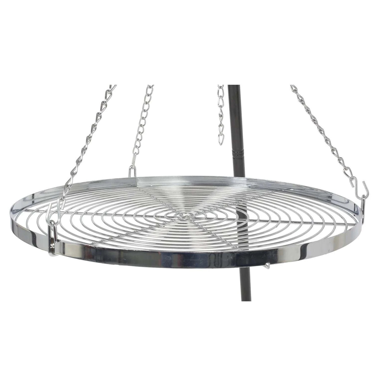 BBQ tripod, designed for grilling over an open flame with stability and versatility
