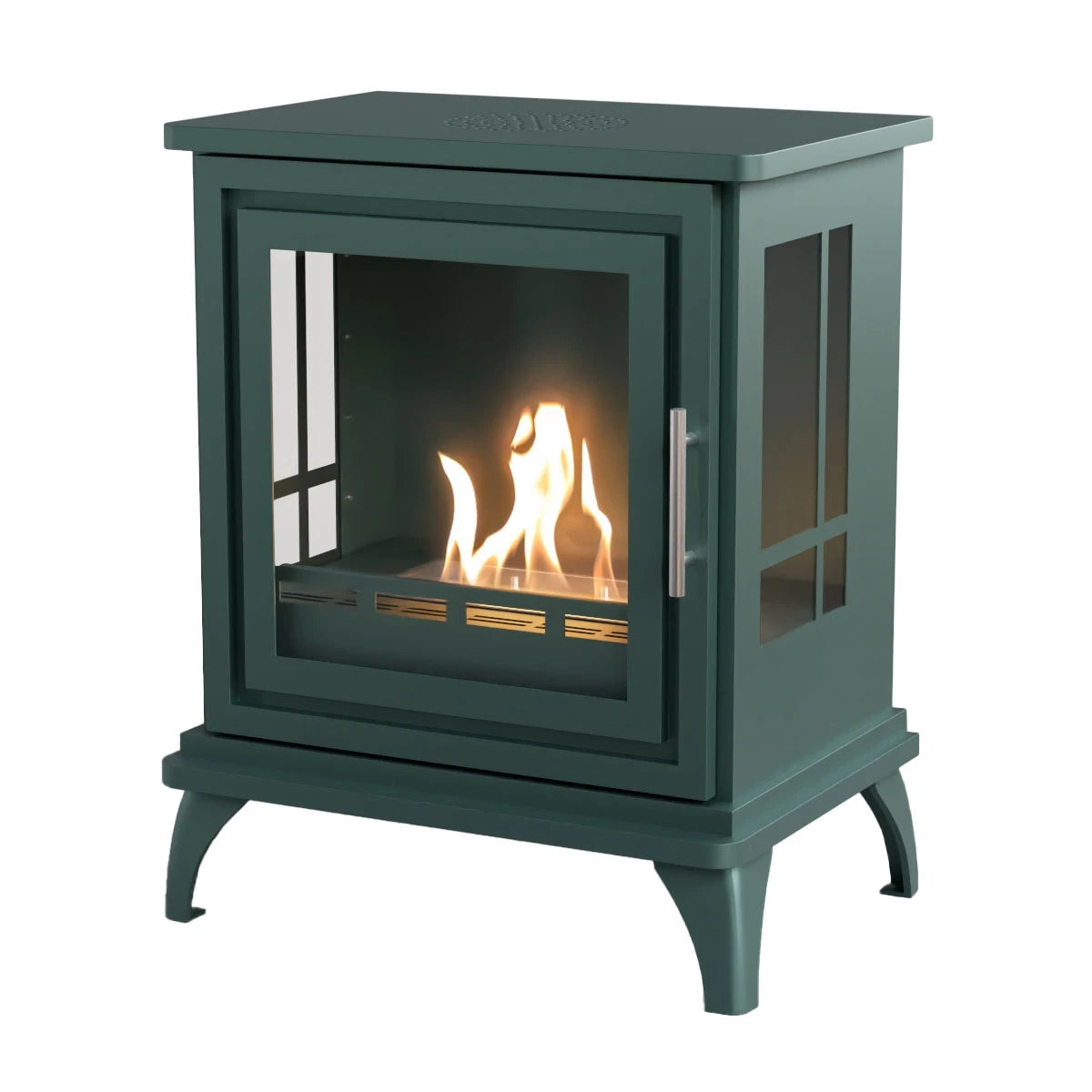 Nashville – Black Green Freestanding Bioethanol Stove
