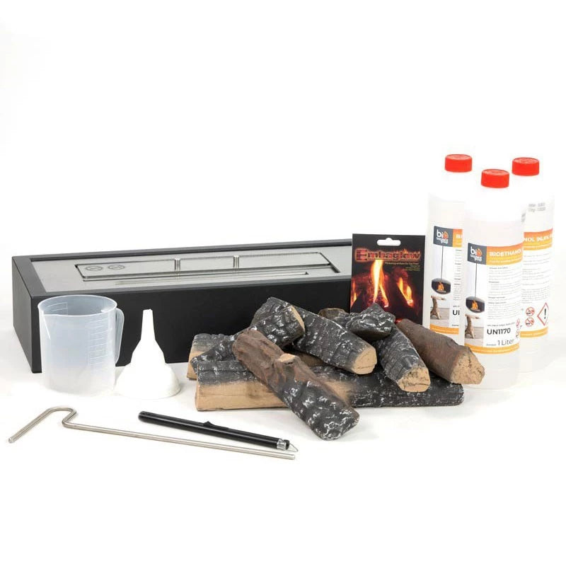 Bioethanol Fireplace Insert Package - 50 cm