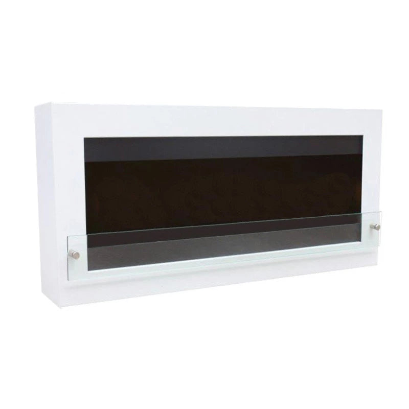 Large Wall Mounted Biofireplace - White