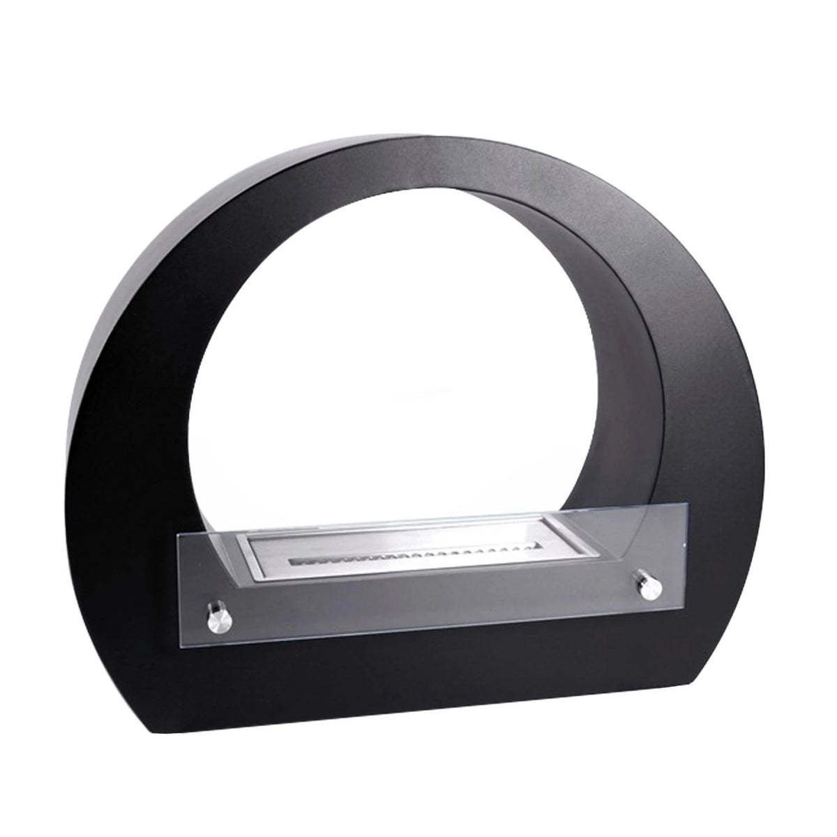 Dallas - Round Bio Fireplace - Black