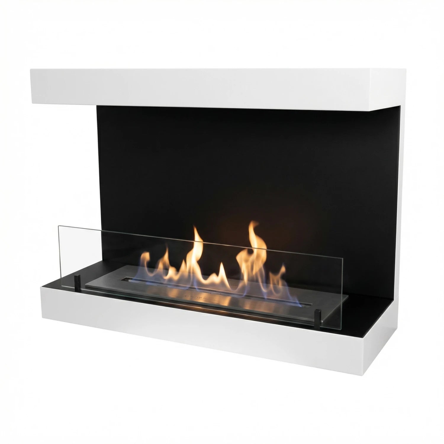 Dakota White - 3-sided 80 cm Wall Biofireplace