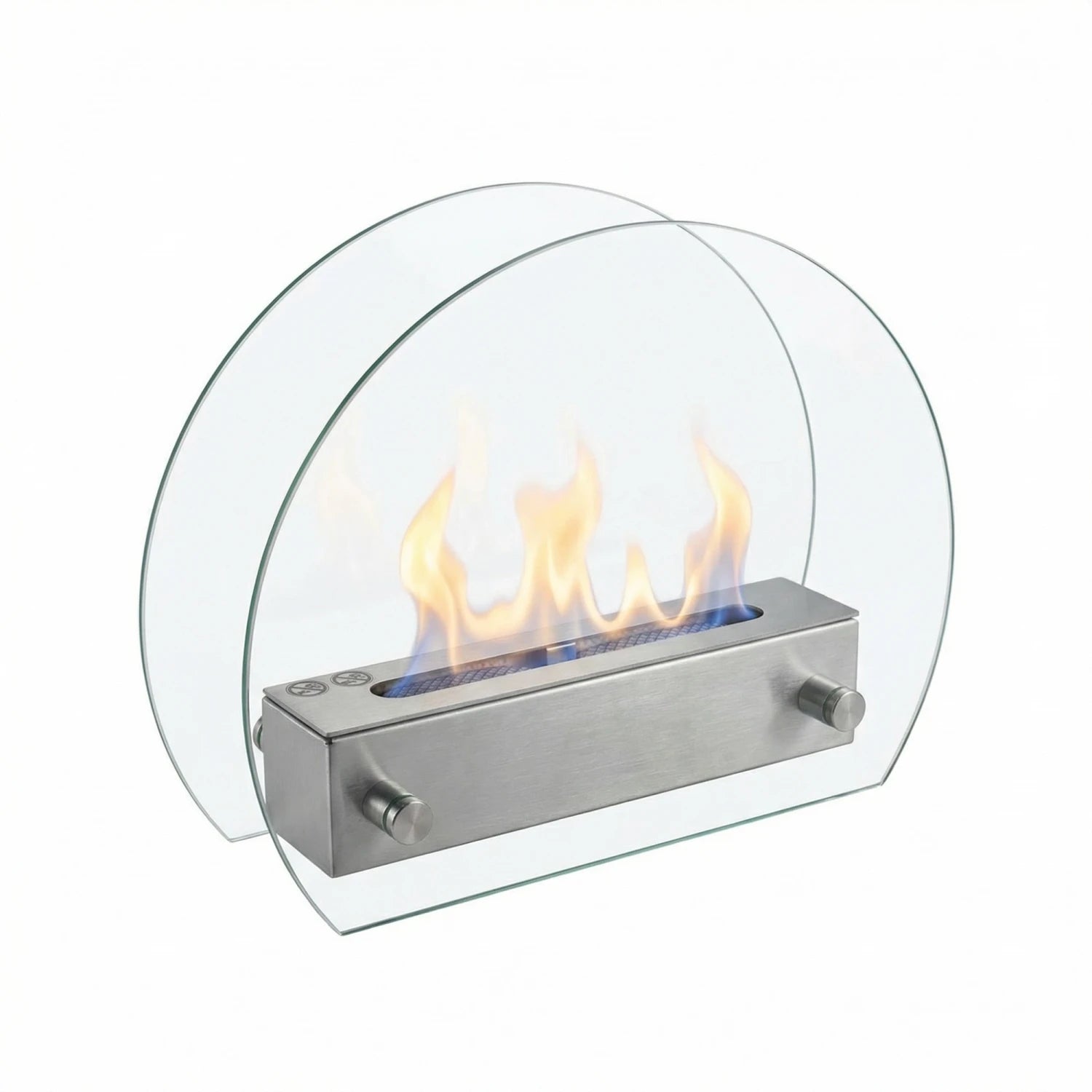 Circular Table Bio Fireplace - Steel
