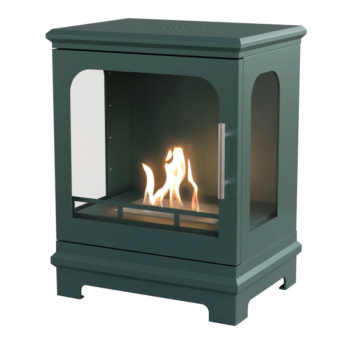 Honolulu – Black Green Freestanding Bioethanol Stove