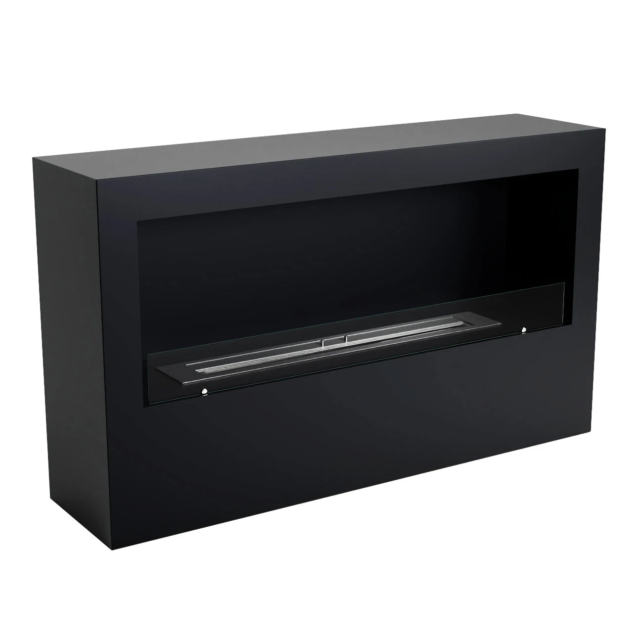 Bismarck Black- Freestanding 1-Sided Bio Fireplace