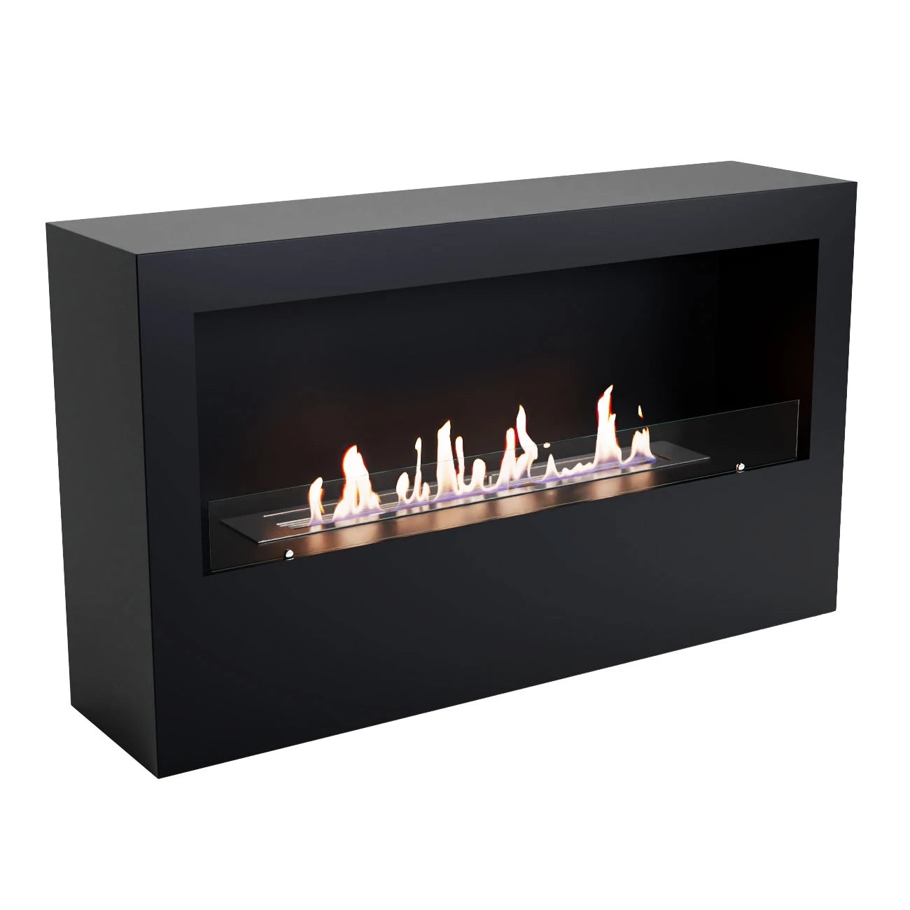 Bismarck Black- Freestanding 1-Sided Bio Fireplace