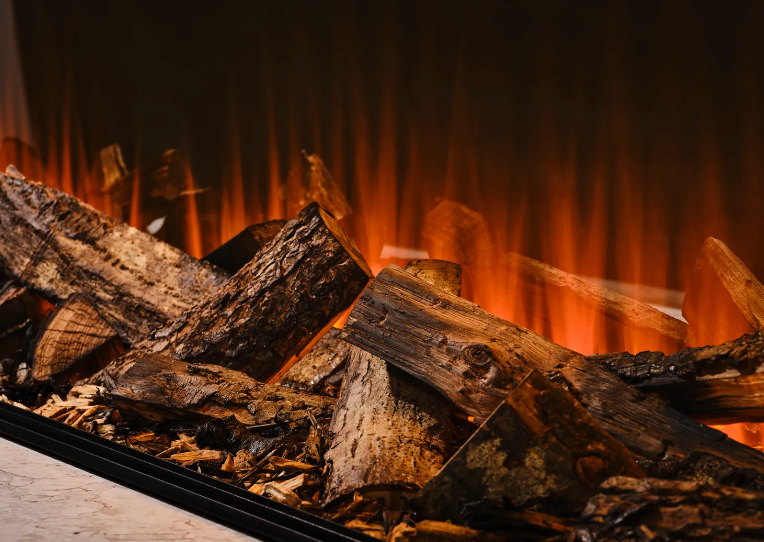 Winchester 1200 White Marble – Wall-Mounted Electric Fireplace