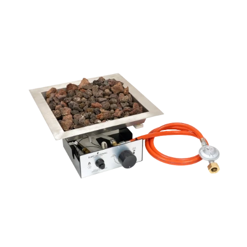 Burner Square 36x36cm – Built-In LPG Gas Burner for Firepit Tables