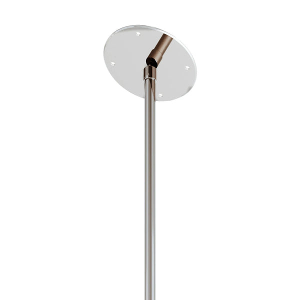 Polished Steel Angled Bracket and Rod for Cocoon Aeris