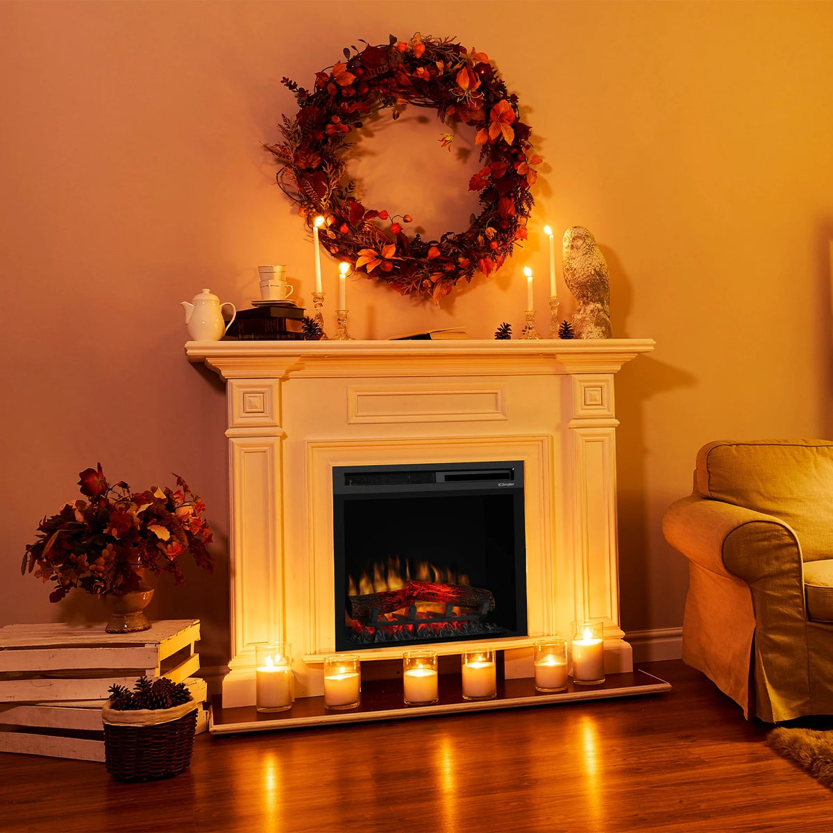 XHD23 Firebox Electric Fireplace Insert - Black