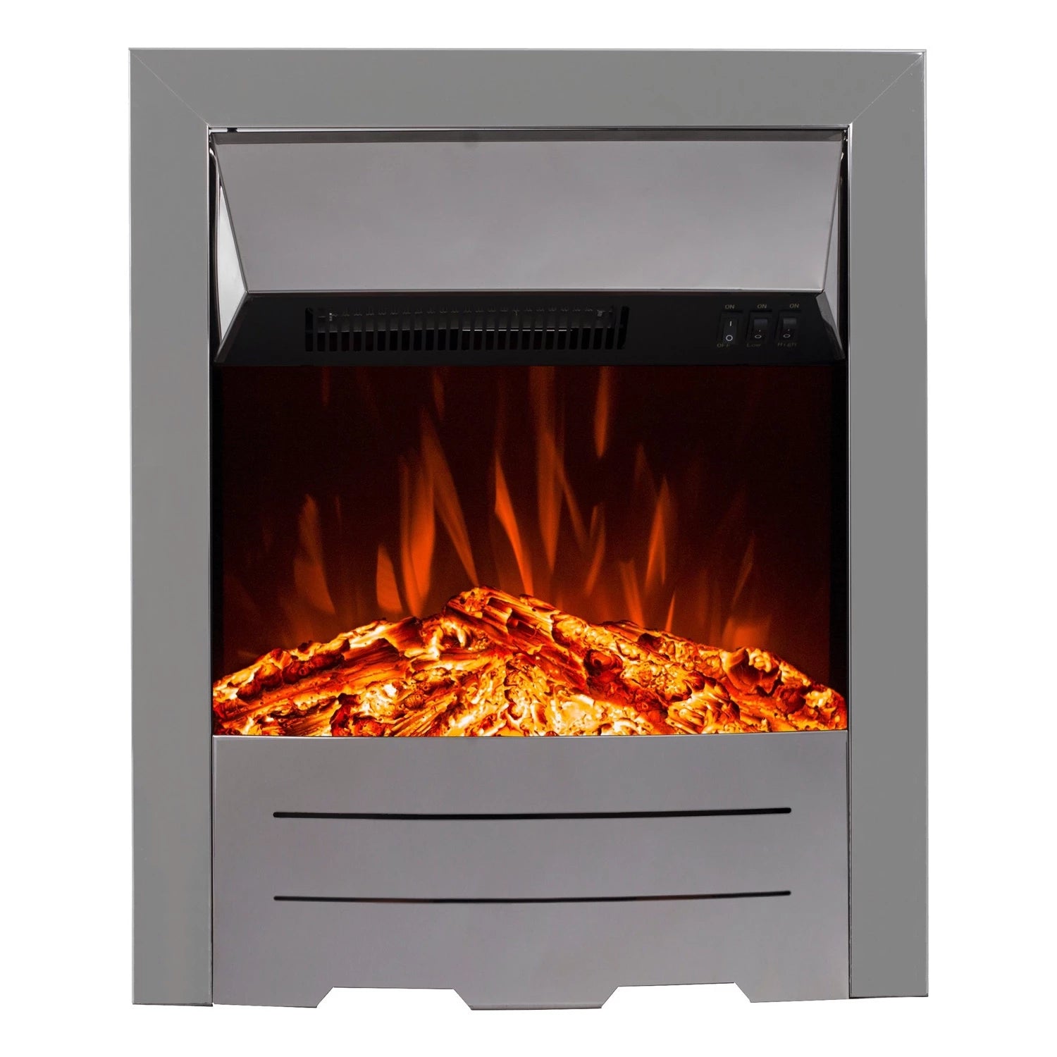 Dexter Silver Electric Fireplace Insert