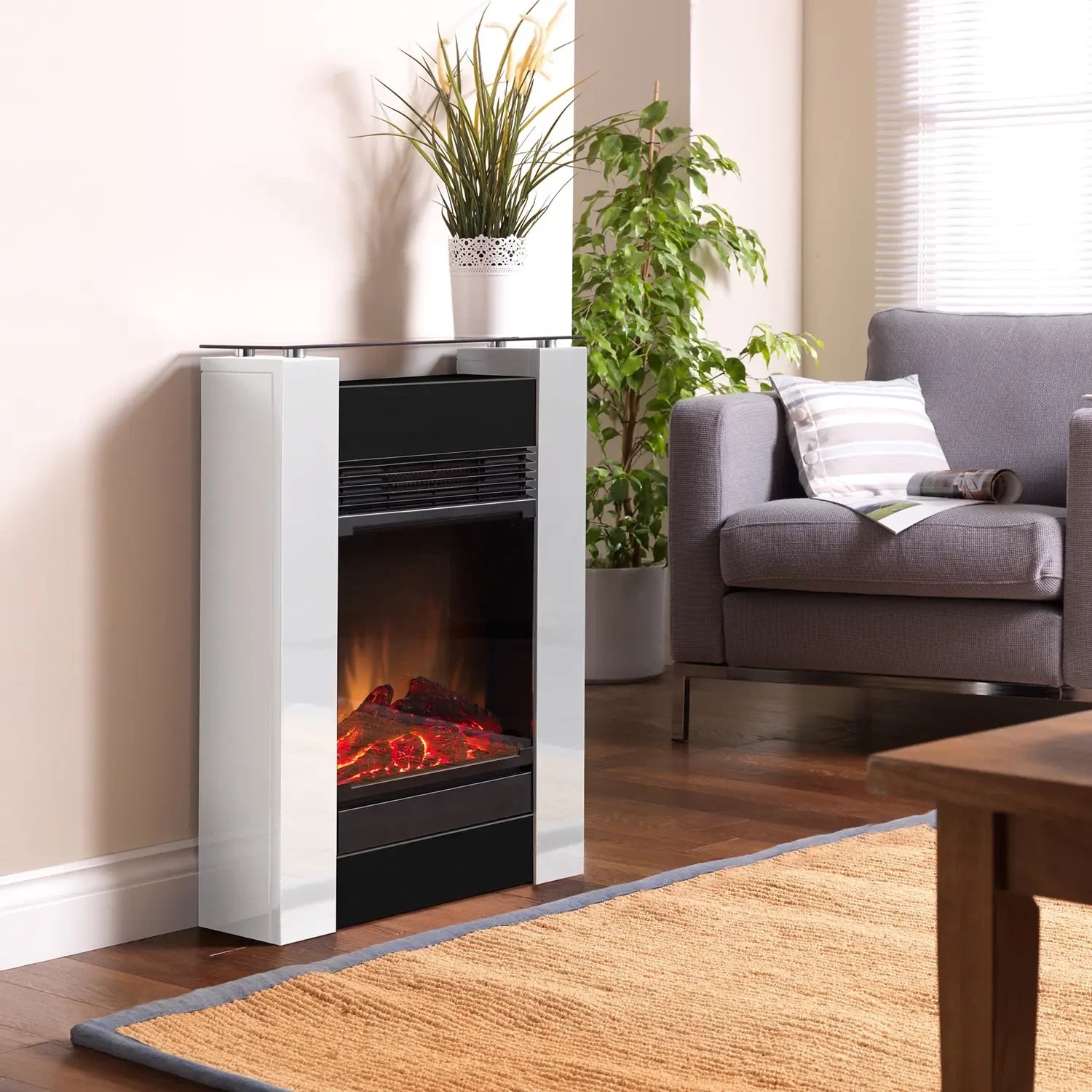 electric portable fireplace
