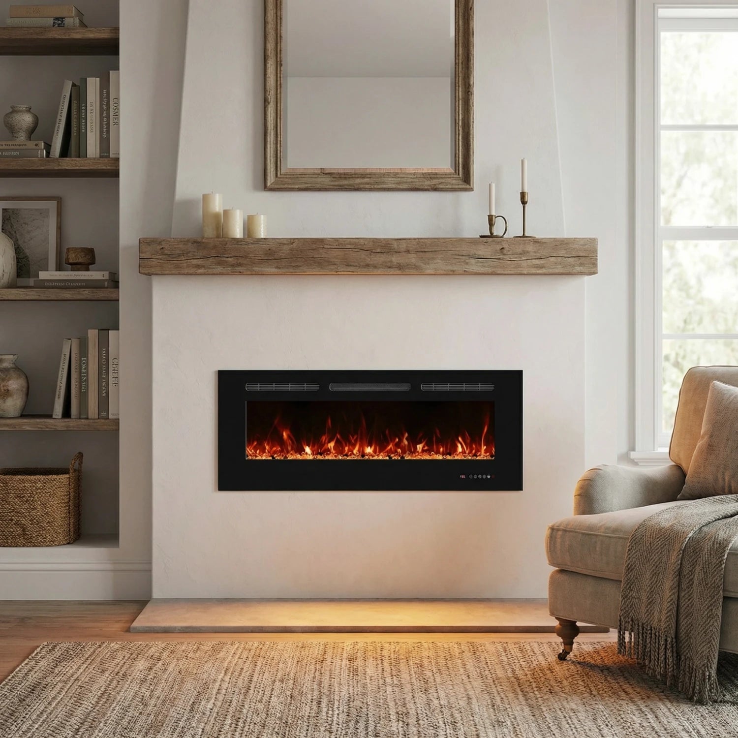 Titanite Built-In Electric Fireplace - 127 cm
