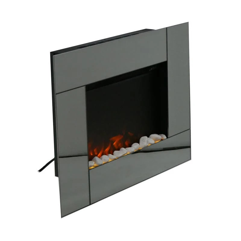 Bute Mirror Electric Fireplace - Black